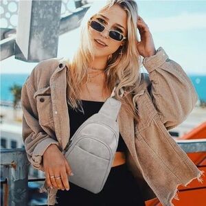 Stylish Gray Women's Crossbody Bag